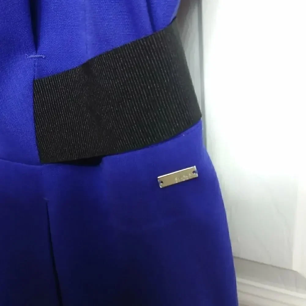 Escada Sport Dorris Midnight Blue Drape Sleeve Dress Sz 36/6